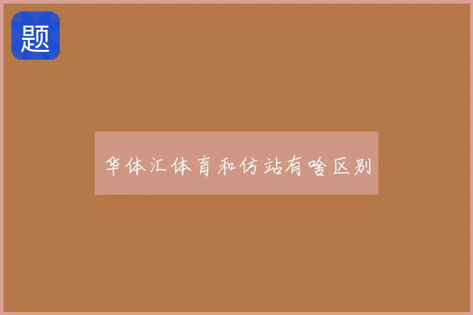 华体汇体育和仿站有啥区别
